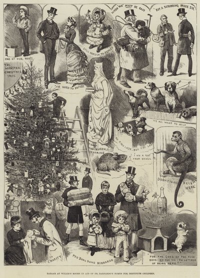 Bazar aux salles de Willis au profit des foyers du Dr Barnardo pour enfants démunis - Alfred Courbould