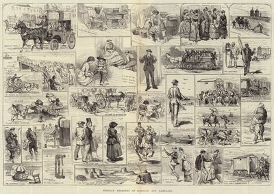 Croquis de vacances à Margate et Ramsgate - Alfred Courbould