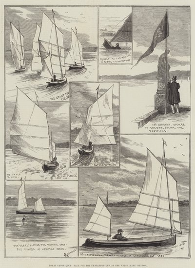 Royal Canoe Club, Course pour la Challenge Cup au Welsh Harp, Hendon - Alfred Courbould