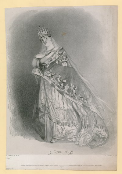 Giuditta Pasta, gravé par R.J. Lane, publié en juillet 1837 - Alfred Edward Chalon