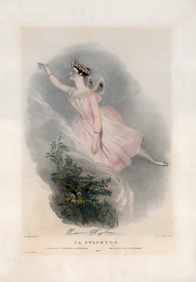 Marie Taglioni dans La Sylphide - Alfred Edward Chalon