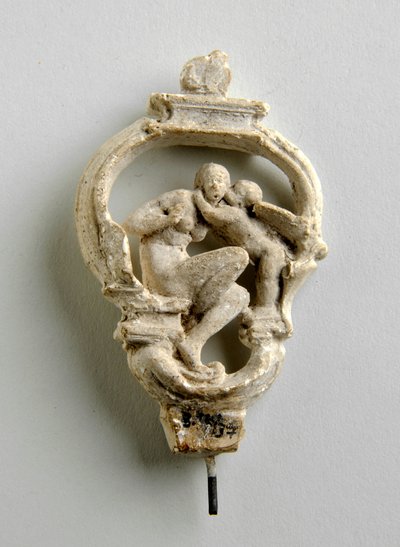 Maquette pour une clé avec un Cupidon chuchotant à une fille assise : trois esquisses pour le groupe central - Alfred Gilbert