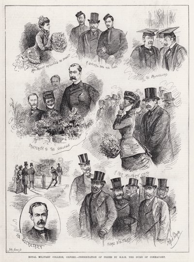 Collège militaire royal, Oxford, remise des prix par SAR le duc de Connaught (gravure) - Alfred Gish Bryan