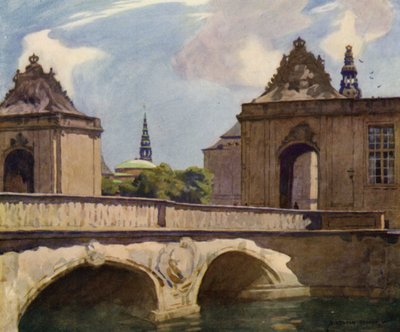 Danemark : Copenhague, Le Pont de Marbre - Alfred Heaton Cooper