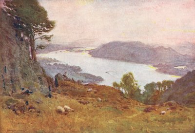 District des Lacs : Windermere depuis Wansfell, coucher du soleil - Alfred Heaton Cooper