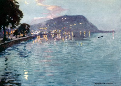Minehead au clair de lune - Alfred Heaton Cooper