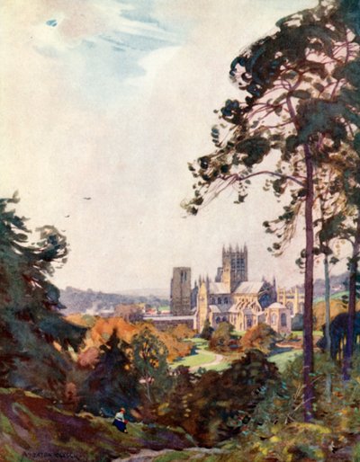 Cathédrale de Wells, depuis le Tor - Alfred Heaton Cooper