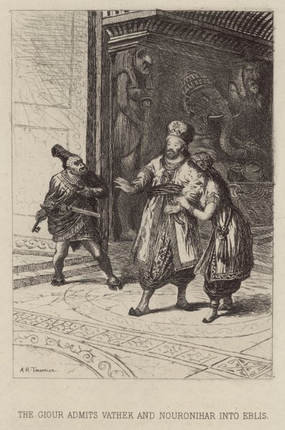 Le Giour admet Vathek et Nouronihar dans Eblis - Alfred Holst Tourrier