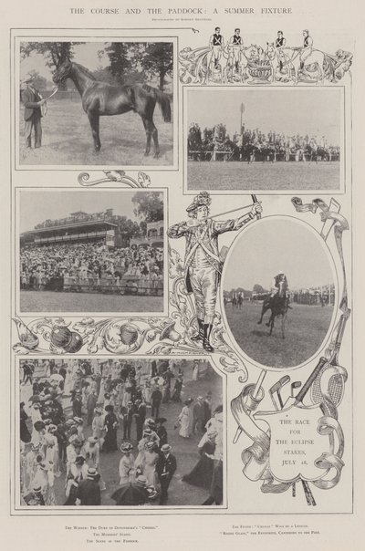 Le parcours et le paddock, une rencontre estivale - Alfred Hugh Fisher