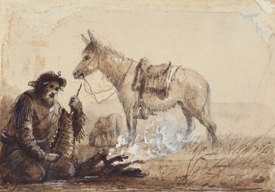François préparant le souper, vers 1837 - Alfred Jacob Miller