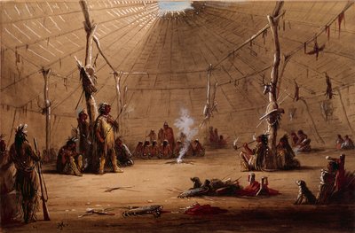 Indian Lodge - Alfred Jacob Miller