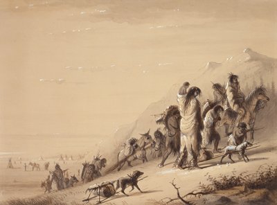 Indiens Serpents en migration, vers 1837 - Alfred Jacob Miller