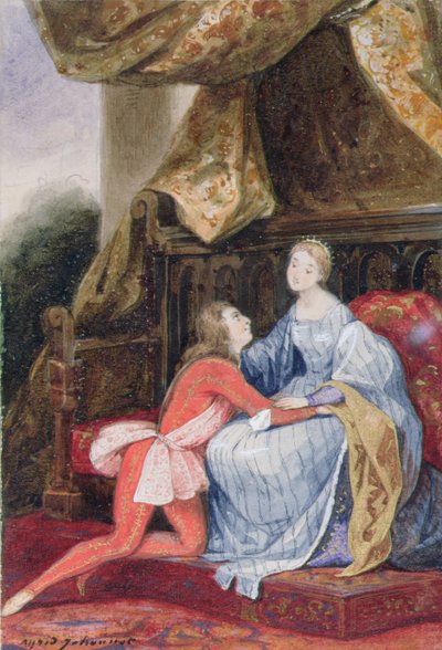 Amour courtois, c.1830 - Alfred Johannot
