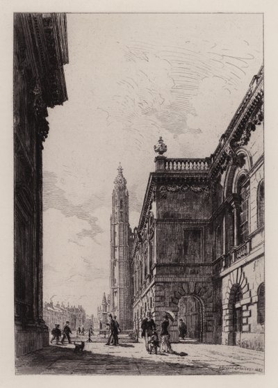 Cambridge : La Maison du Sénat et la Bibliothèque universitaire - Alfred Louis Brunet Debaines