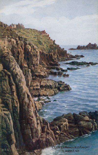 Falaises et chevalier en armure, Lands End - Alfred Robert Quinton