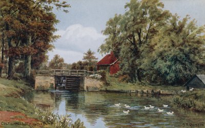 Écluse de Coltishall, sur la Bure - Alfred Robert Quinton