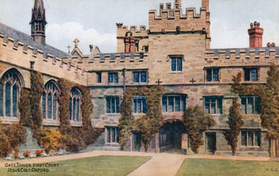 Tour de la porte, Première cour, Jesus Col, Oxford - Alfred Robert Quinton