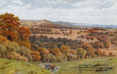 Highdown Hill (au-dessus de Goring), près de Worthing, en direction de Seven Sisters et Beachy Head - Alfred Robert Quinton