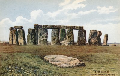 Stonehenge, montrant la pierre du sacrifice - Alfred Robert Quinton