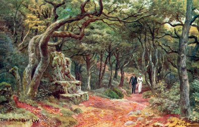 Le glissement de terrain, Île de Wight - Alfred Robert Quinton