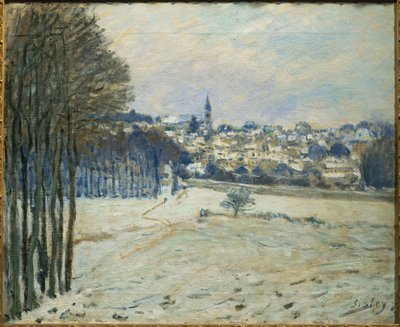 La neige a Marly-le-Roi ... (peinture sur toile) - Alfred Sisley
