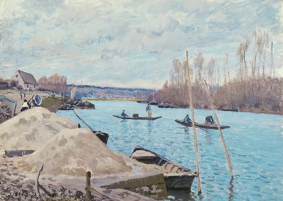 La Seine au Port-Marly, les tas de sable - Alfred Sisley