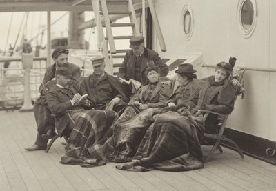Sime Herrmann, M. et Mme Mann, le Dr Brown, M. McGibbon, Mlle Linthicum et Emmy — À bord du Bourgogne, du 5 au 14 mai 1896 - Alfred Stieglitz