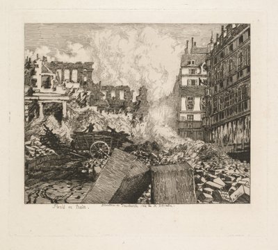 Paris en Train. Démolition du théâtre du Vaudeville : rue du Dix-Décembre - Alfred Taiée