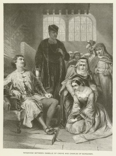 Entrevue entre Isabelle de Croye et Charles de Bourgogne - Alfred W. Elmore
