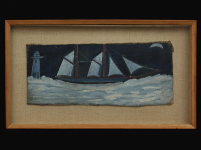 Chalutier au large de la côte de Cornouailles, vers 1930 - Alfred Wallis