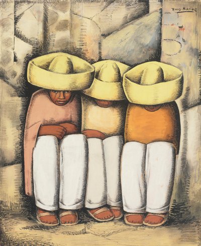 Indiens au repos, vers 1935 - Alfredo Ramos Martinez