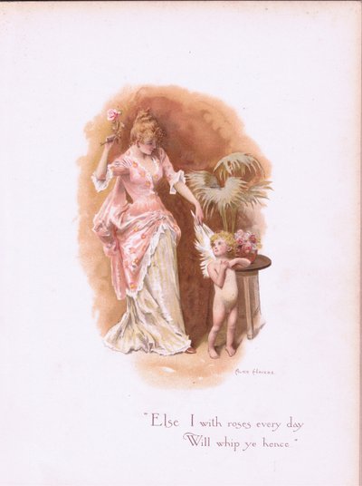 Je te fouetterai avec des roses chaque jour, de Some Old Love Songs publié par Hildesheimer & Faulkner, 1892 - Alice Havers