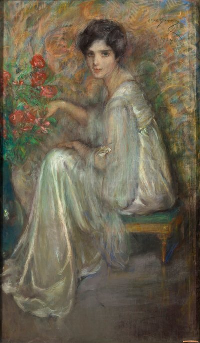 Jeune femme avec des roses - Alice Pike Barney