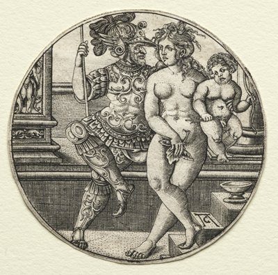 Mars, Vénus et Cupidon - Allaert Claesz