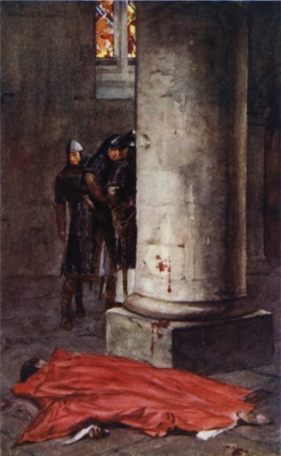 Le meurtre de Thomas Becket dans la cathédrale de Canterbury - Allan (after) Stewart