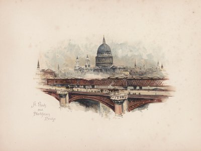 Londres familier : St Pauls et Blackfriars Bridge - Allan F. Barraud