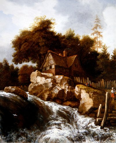 Paysage nordique rocheux avec paysans sur un chemin - Allart van Everdingen