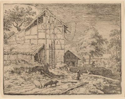 Cottage avec deux échelles - Allart van Everdingen