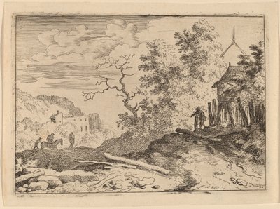 Cabane avec les restes d
