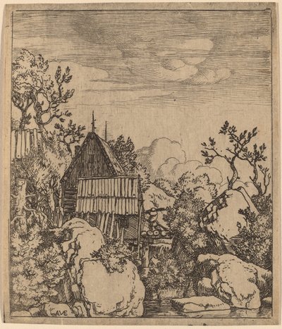 Homme sur un petit pont en bois, probablement vers 1645-1656 - Allart van Everdingen