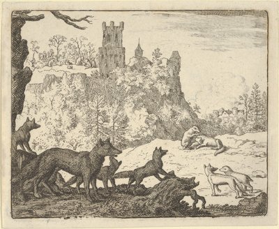 Renard part avec le blaireau, 1650-75 - Allart van Everdingen
