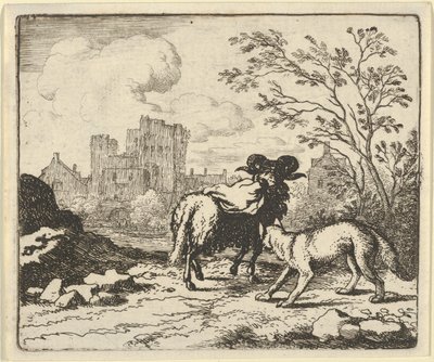 Renard renvoie le bélier au lion avec un paquet contenant la tête du lapin, 1650-75 - Allart van Everdingen