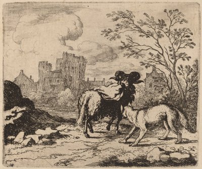 Reynard demande au bélier de livrer un document - Allart van Everdingen