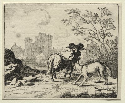 Renart le goupil : Renart envoie un paquet au lion - Allart van Everdingen