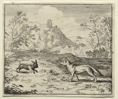 Renart le goupil : Renart et le lapin - Allart van Everdingen