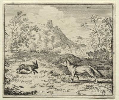 Reynard le Renard : Reynard et le Lapin - Allart van Everdingen
