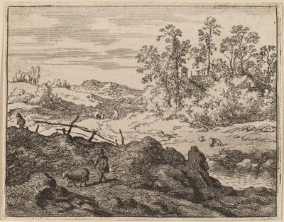 Berger avec agneau, probablement vers 1645-1656 - Allart van Everdingen