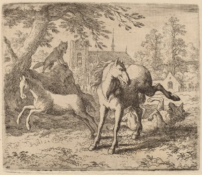 La jument et le loup, probablement vers 1645-1656 - Allart van Everdingen