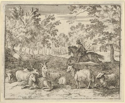 Le berger à cheval chasse le cerf, 1650-75 - Allart van Everdingen