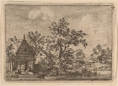 Deux tonneaux devant un cottage - Allart van Everdingen